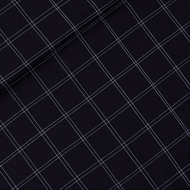 Afbeelding van Double Grid - M - Linnen Viscose Blend - Zwart