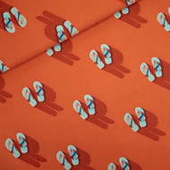Afbeelding van Flip Flops - S - French Terry - Puffin's Bill Rood