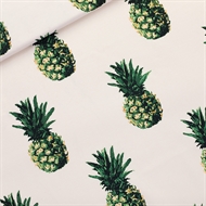 Afbeelding van Pineapples - M - French Terry - Papyrus Crème
